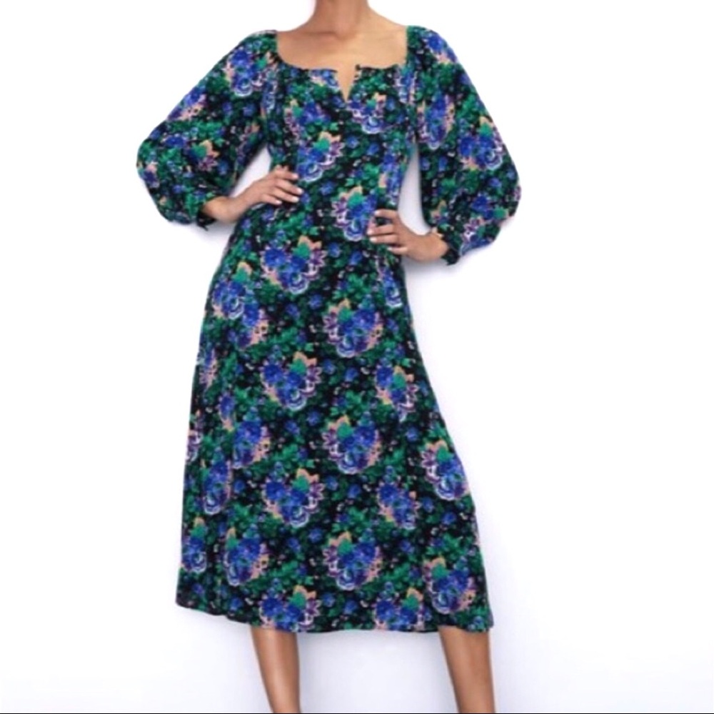 Zara Off Shoulder Midi Dress
